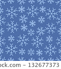 Seamless Pattern Snow Fall Blue Snowflakes on Winter Background. Vector Illustration Seamless Pattern Snow Fall Blue Snowflakes on Winter Background. Vector Illustration 132677373
