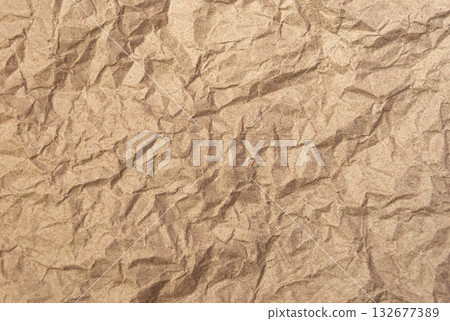 Background made of crumpled kraft paper Background made of crumpled kraft paper 132677389