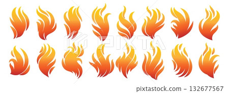 Fire icons set 132677567