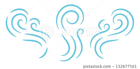 Blue air motion lines 132677581