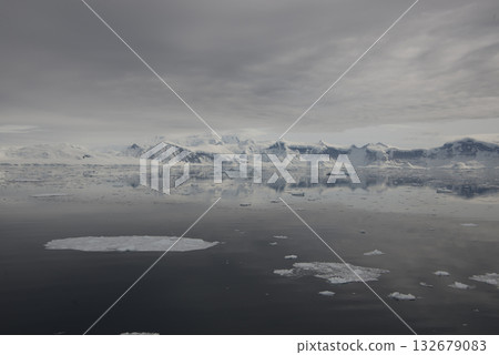 Beautiful view of icebergs in Antarctica Beautiful view of icebergs in Antarctica 132679083