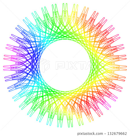 Simple rainbow line frames with double stroke. Monogram blank for text decoration. Simple rainbow line frames with double stroke. Monogram blank for text decoration. 132679662