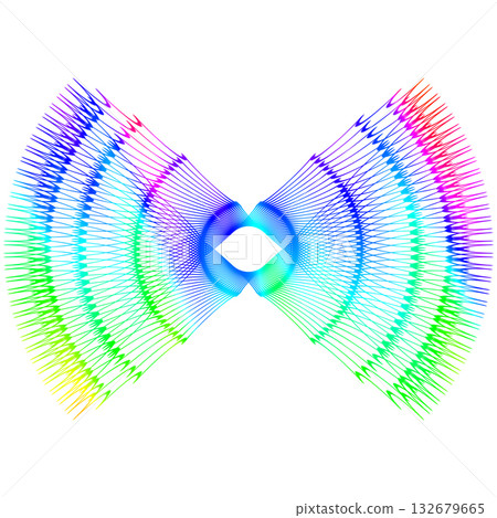 Simple rainbow line frames with double stroke. Monogram blank for text decoration. Simple rainbow line frames with double stroke. Monogram blank for text decoration. 132679665
