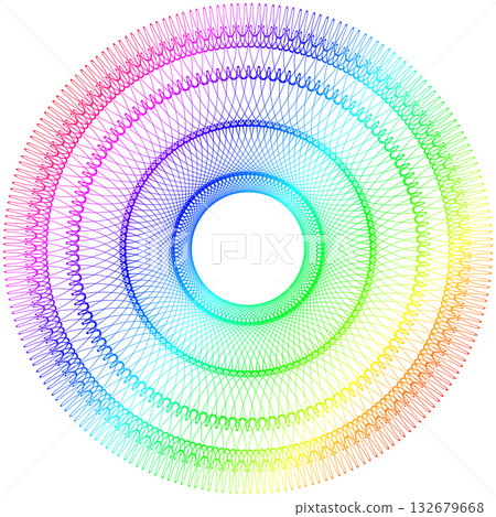 Simple rainbow line frames with double stroke. Monogram blank for text decoration. Simple rainbow line frames with double stroke. Monogram blank for text decoration. 132679668