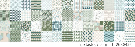 Collection of vector seamless colorful geometric patterns - contemporary design. Trendy abstract fashion artwork backgrounds, retro textile prints. Endless stylish creative textures Collection of vector seamless colorful geometric patterns - contemporary design. Trendy abstract fashion artwork backgrounds, retro textile prints. Endless stylish creative textures 132680435
