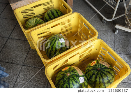 Watermelons sold at roadside stations Watermelons sold at roadside stations 132680587