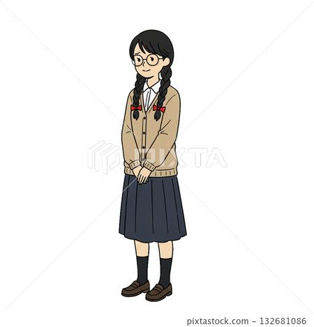 [Transparent material] Quiet and modest high school and junior high school girls 132681086