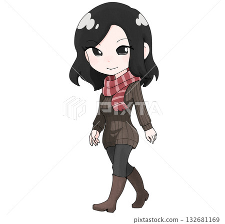 身穿針織洋裝的女子 2 身穿針織洋裝的女子 2 132681169