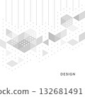 Abstract geometric technological background. Vector creative design. 132681491