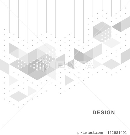 Abstract geometric technological background. Vector creative design. 132681491