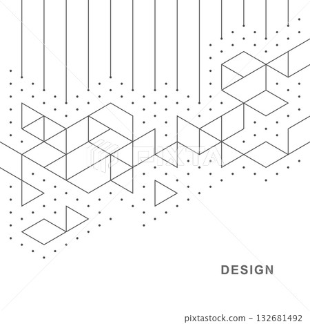 Abstract geometric technological background. Vector creative design. 132681492