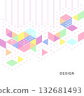 Abstract geometric technological background. Vector creative design. 132681493