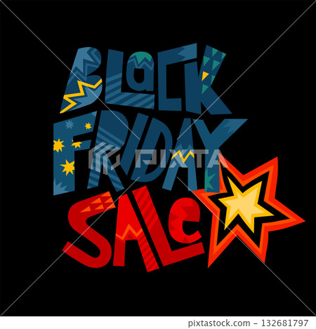 Black Friday Sale Lettering Clipart 132681797