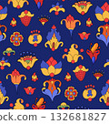 Seamless medieval floral pattern Seamless medieval floral pattern 132681827