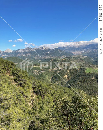 Landscape Tazi Canyon in Manavgat, Antalya, Turkey Aerial top view. 132681952