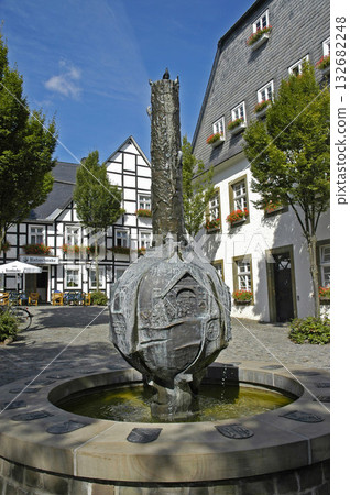 History fountain, Brilon, North Rhine-Westphalia, Germany 132682248