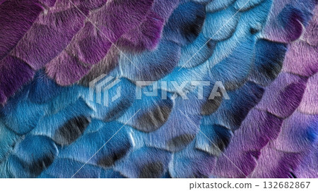 Animal Skin In Purple And Blue Colors 132682867