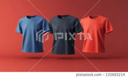 Blank T-Shirt. Apparel Mockup For Your Design 132683214