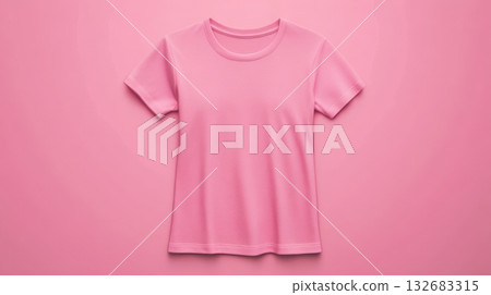 Blank T-Shirt. Apparel Mockup For Your Design 132683315