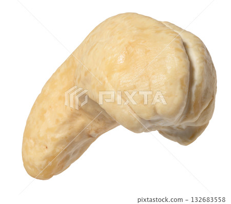Peeled cashew kernel on isolated background Peeled cashew kernel on isolated background 132683558