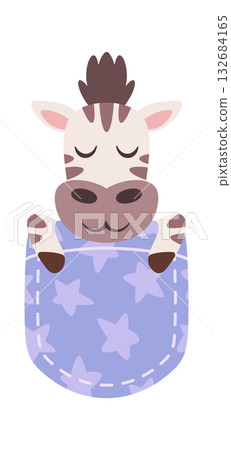funny zebra napping under blanket-插圖素材 [132684165] - PIXTA圖庫