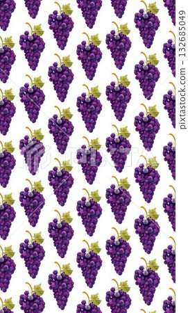 Background material_grape seamless pattern (white background) 132685049