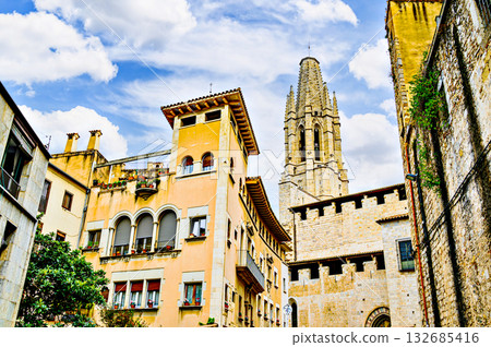 Church of San Felix, Girona, Catalonia, Spain Church of San Felix, Girona, Catalonia, Spain 132685416