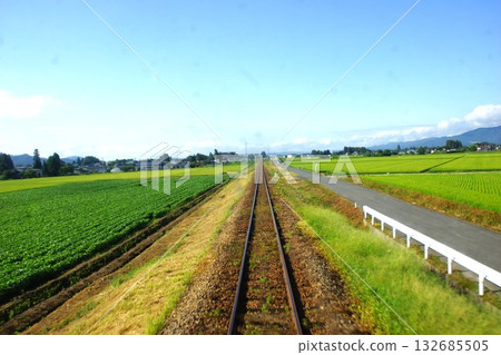 山形鐵道（花之長井線）沿途風景－鄉村風光 132685505