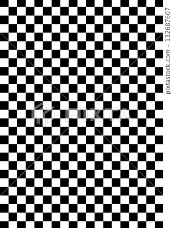 Japanese pattern checkered frame background illustration vertical black monochrome vector png Japanese pattern checkered frame background illustration vertical black monochrome vector png 132687607