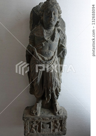 A Bodhisattva statue with Gandharan characteristics on display at the Taxila Museum in Pakistan's ancient capital A Bodhisattva statue with Gandharan characteristics on display at the Taxila Museum in Pakistan's ancient capital 132688094