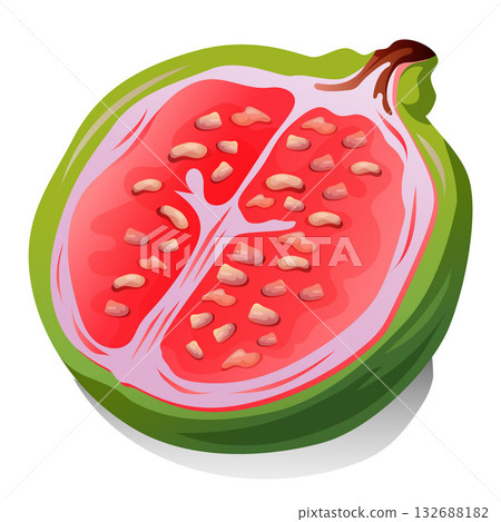 slice of guava fruit cut out slice of guava fruit cut out 132688182