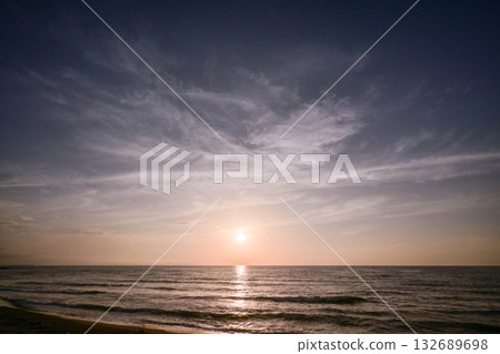 Sunset on the Uchinada Coast 132689698