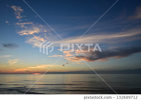 Sunset on the Uchinada Coast 132689712