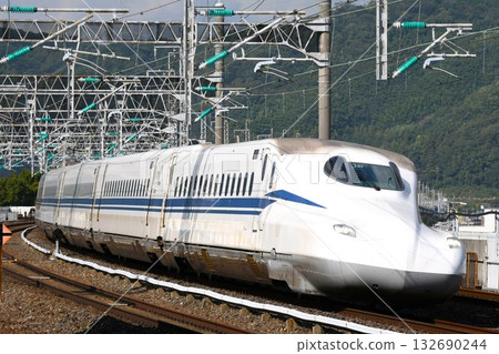 Nozomi N700S series (J41 formation) on the Sanyo Shinkansen heading towards Tokyo 132690244