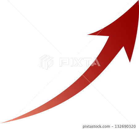 Rising arrow (red) 132690320