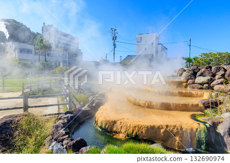 Obama Onsen Yudana in early autumn, Unzen City, Nagasaki Prefecture 132690974