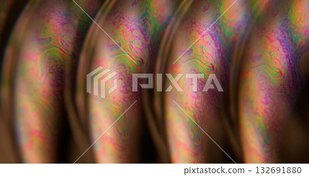 Blur iridescent wave. Bubble texture. Pink purple neon colorful paint gasoline acrylic curve pigment floating on abstract art background. Blur iridescent wave. Bubble texture. Pink purple neon colorful paint gasoline acrylic curve pigment floating on abstract art background. 132691880