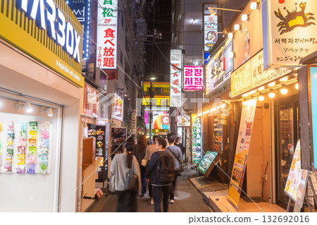 東京：新大久保韓國城的街道 132692016