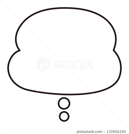 簡單語音氣泡的向量插圖。單項、框架、邊框、語音氣泡 132692292