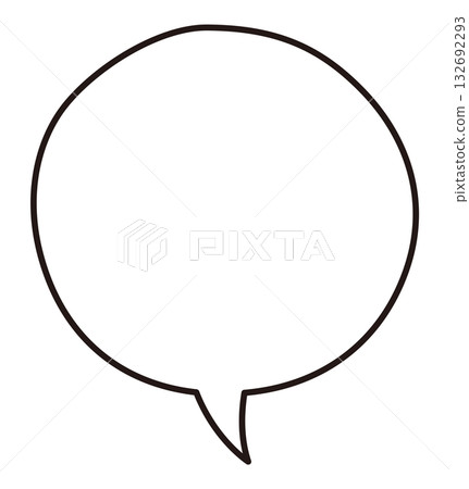 Vector illustration of a simple speech bubble. Single item, frame, border, speech bubble Vector illustration of a simple speech bubble. Single item, frame, border, speech bubble 132692293
