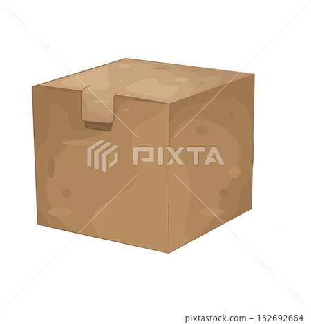 Illustration of cardboard box 132692664