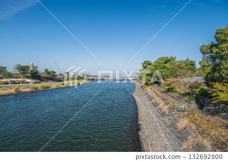宇治川風景 京都府宇治市 132692800