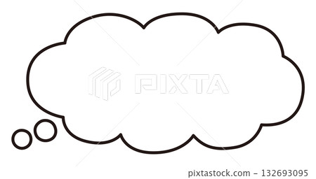 Vector illustration of a simple speech bubble. Single item, frame, border, speech bubble 132693095