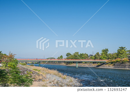 Uji River, Asagiri Bridge, Uji City, Kyoto Prefecture Uji River, Asagiri Bridge, Uji City, Kyoto Prefecture 132693247