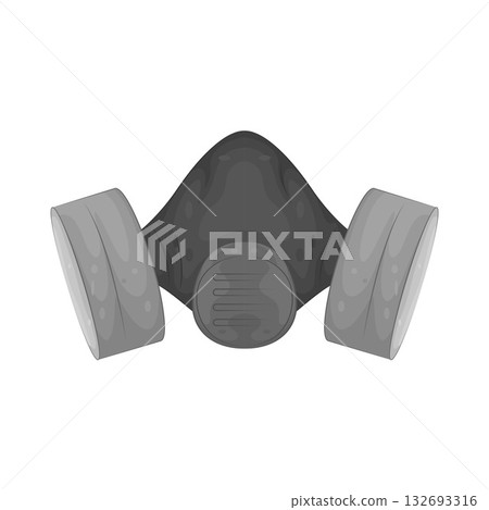 Illustration of gas mask 132693316
