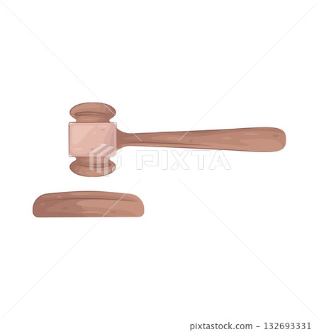 Illustration of gavel 132693331