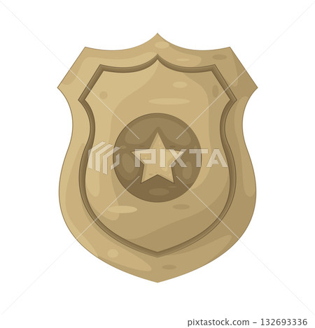 Illustration of police badge 132693336
