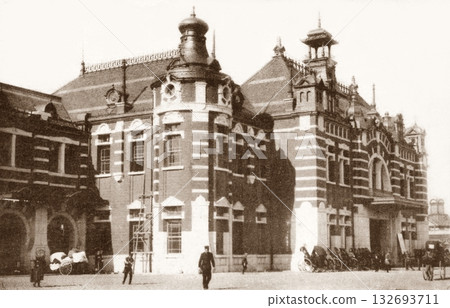 Old photo, 1914-1918, Shinbashi Station, Tokyo 132693711