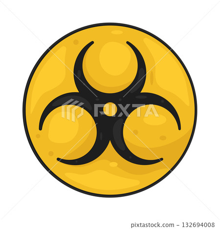 Illustration of biohazard symbol 132694008