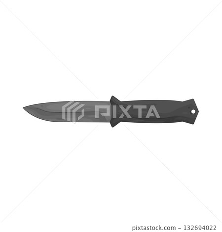 Illustration of survival knife 132694022